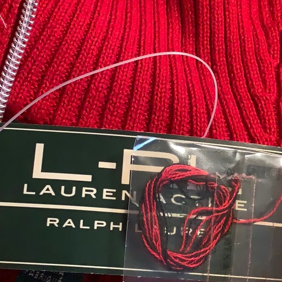 New Ralph Lauren Lauren Active Red and Black Sweater with Zipper - Picture 13 of 14